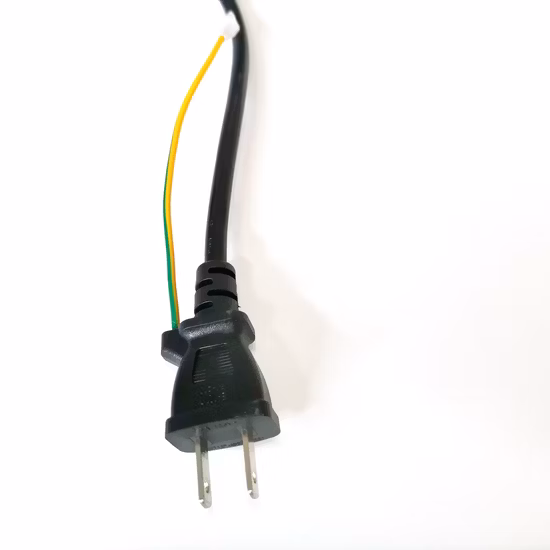 125V 2.5m PSE Jet Black 2 Flat Pin Polarized Japan Japanese Plug to C13 Power Cord 3G 0.75mm2